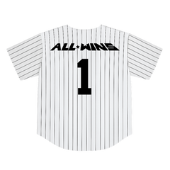 All Wins Striped Baseball Jersey